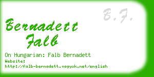 bernadett falb business card